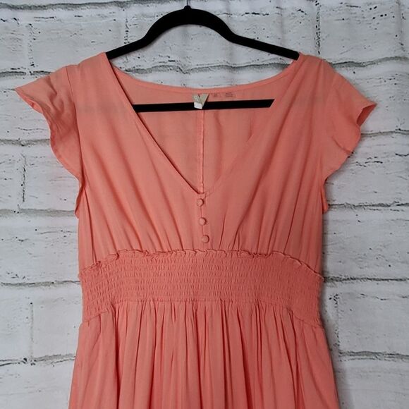 Roxy v neck dress flutter sleeve Size small mini - Picture 2 of 9